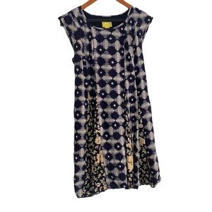 Anthropologie Maeve Mixed Print Swing Dress Size Small